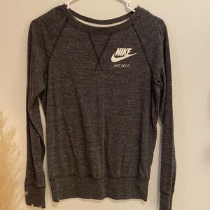 Gray Nike Crew Sweatshirt